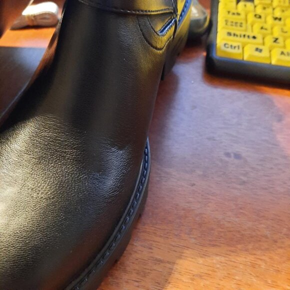 Nine West Nans Lug Sole Over the Knee Boots Black Size 8 NEW Defect - Picture 8 of 8